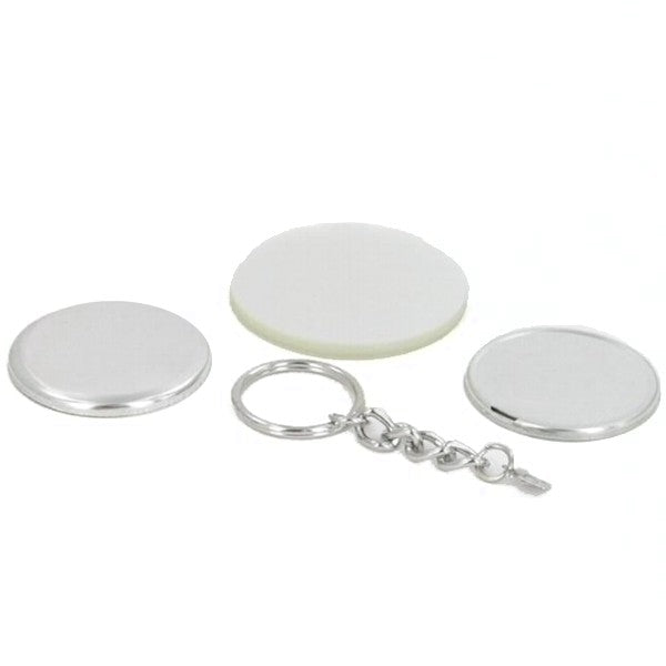 Chain Key Chain Complete Set  Supplies Round 1.75" for 1000 buttons