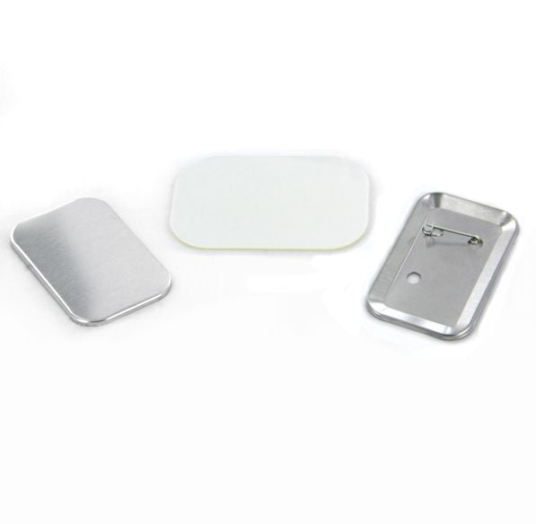 Vertical Rectangle Button Supplies Rounded Corner Rectangle 1.75 x 2.75" for 1000 buttons