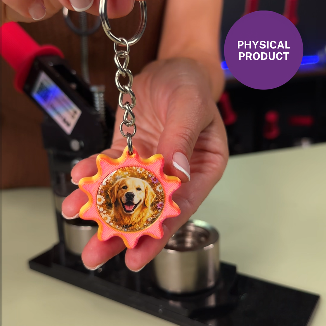 Sun Keychain Charm