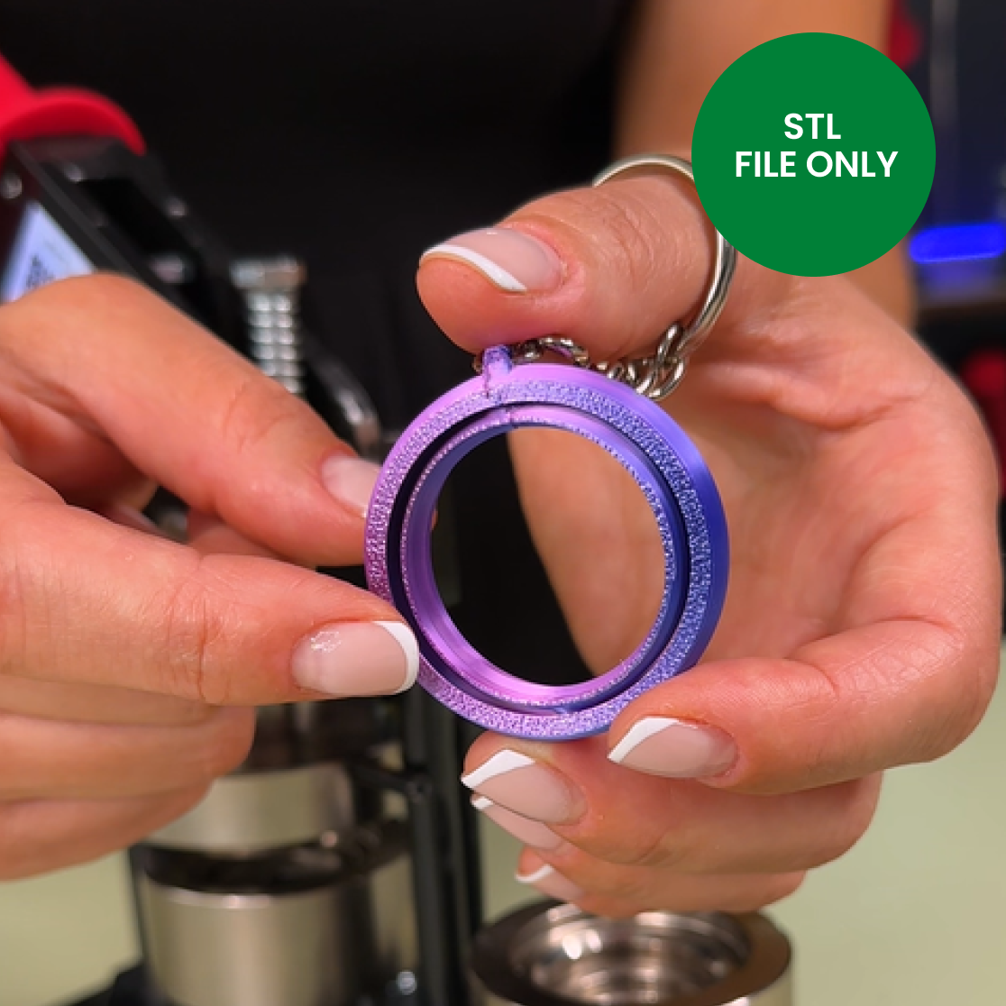 Rotating Keychain Charm - STL File