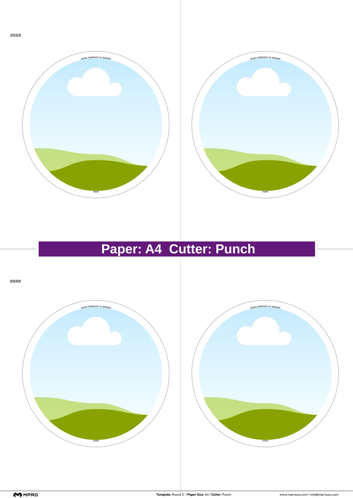 MPRO Round 3" Printing Templates