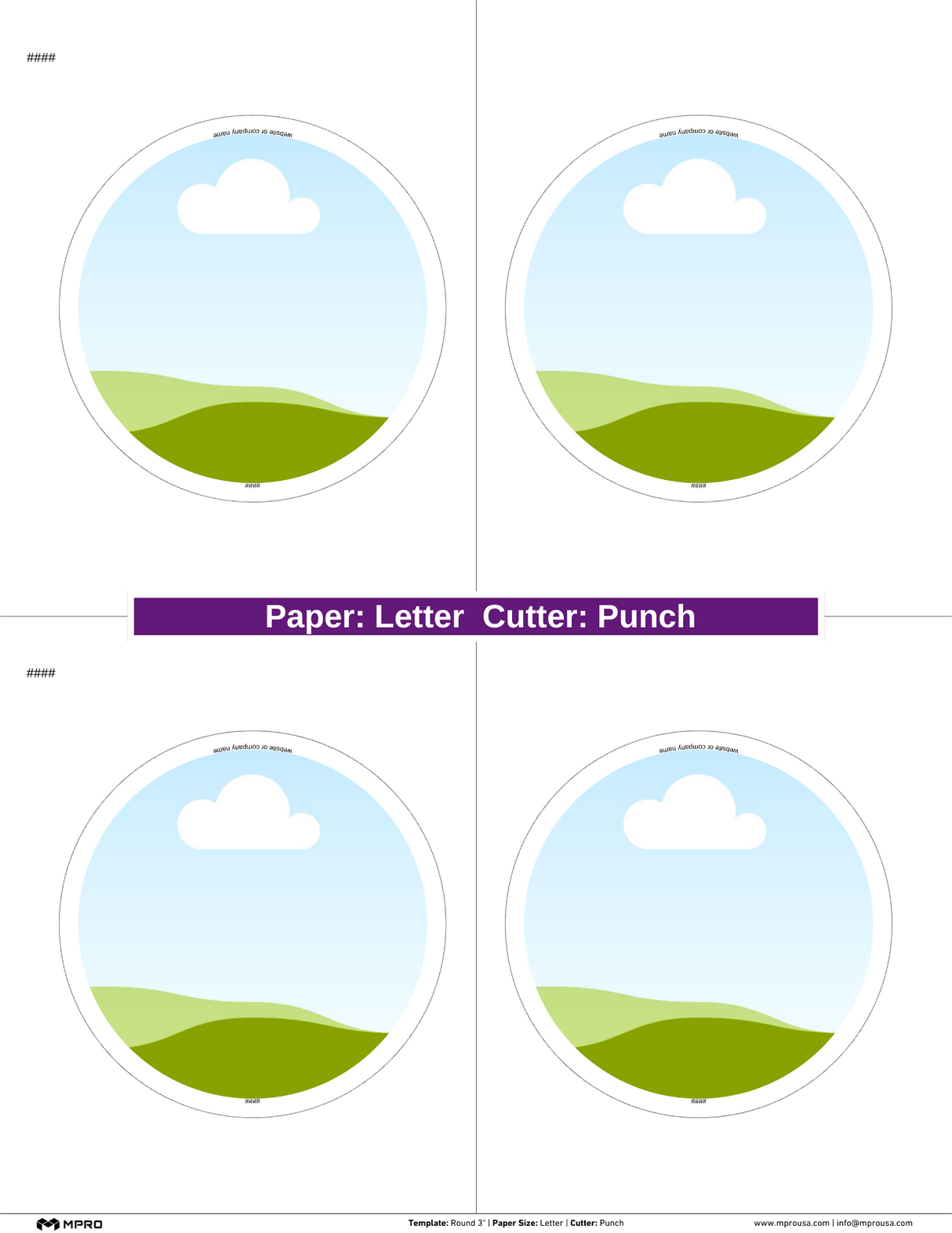 MPRO Round 3" Printing Templates