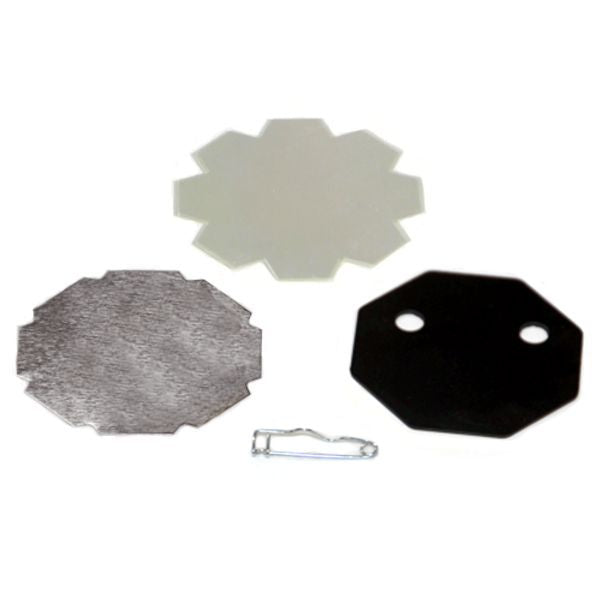Unpinned Button Supplies Octagon 2