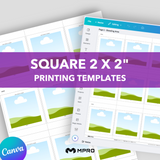 MPRO Square 2 x 2" Printing Templates