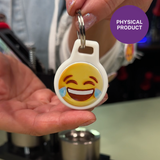 Double-Sided Button Holder Keychain Charm