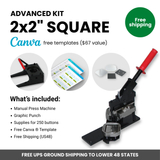 Advanced Manual Kit Square 2 x 2"