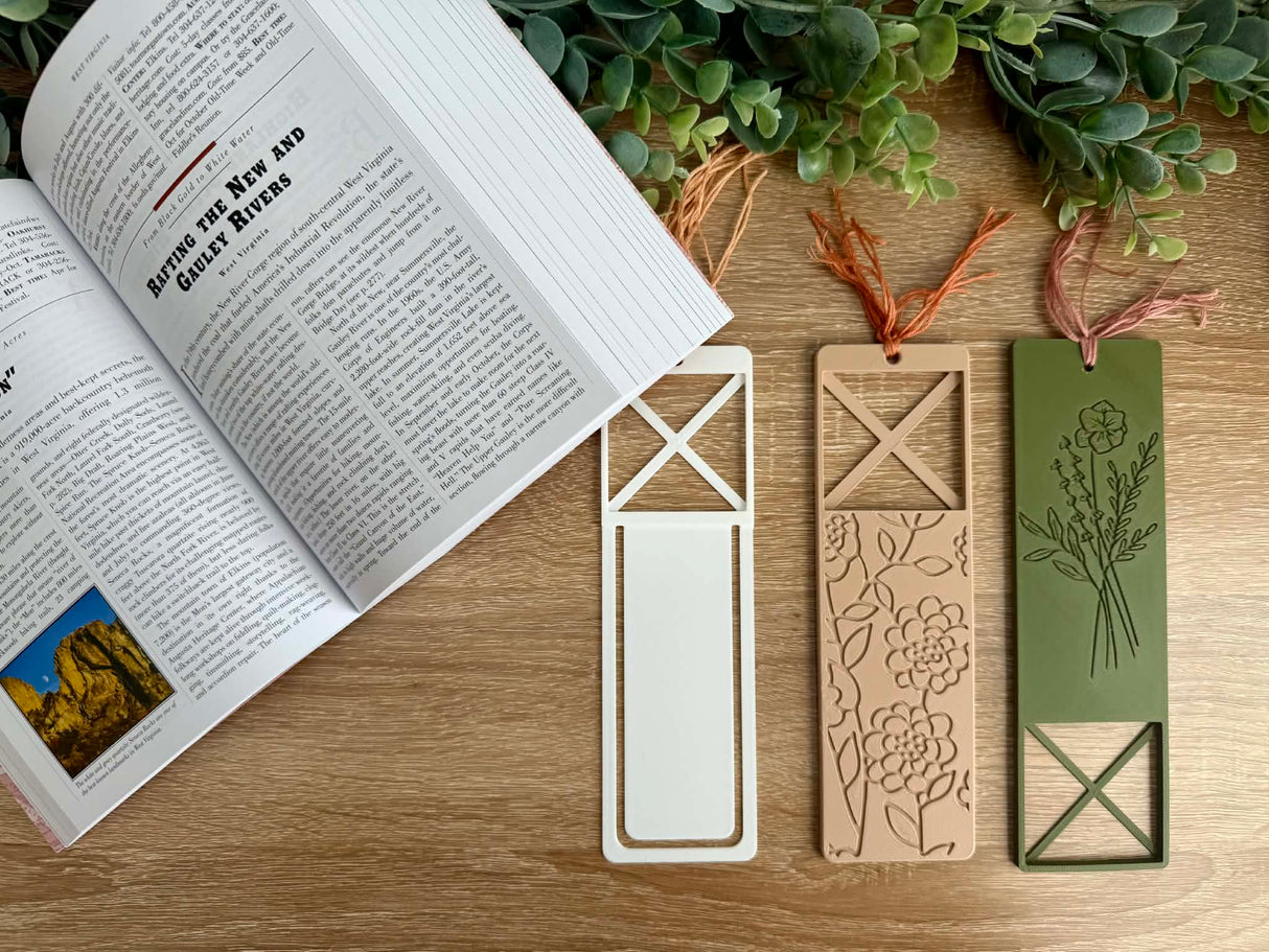 Floral Bookmark - Magnet at the Top