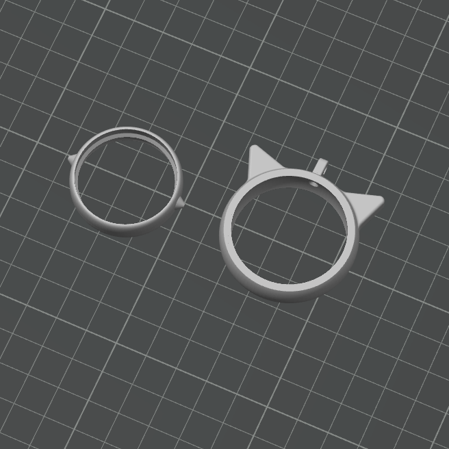 Rotating Сat Ear Keychain Charm - STL File
