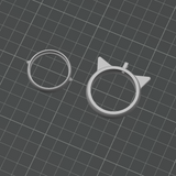 Rotating Сat Ear Keychain Charm - STL File