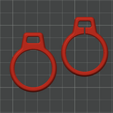 Double-Sided Button Holder Keychain Charm - STL File