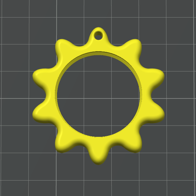 Sun Keychain Charm - STL File