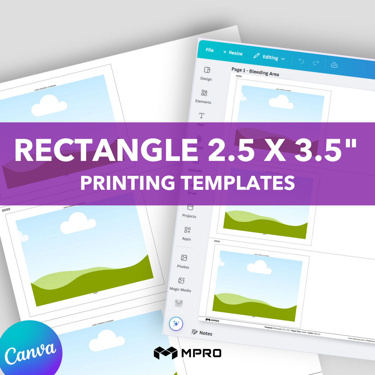 MPRO Rectangle 2.5 x 3.5