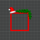 Santa Hat Christmas Frame - STL File